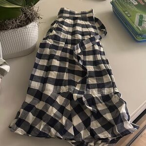 Club Monaco Checkered A-Line Skirt